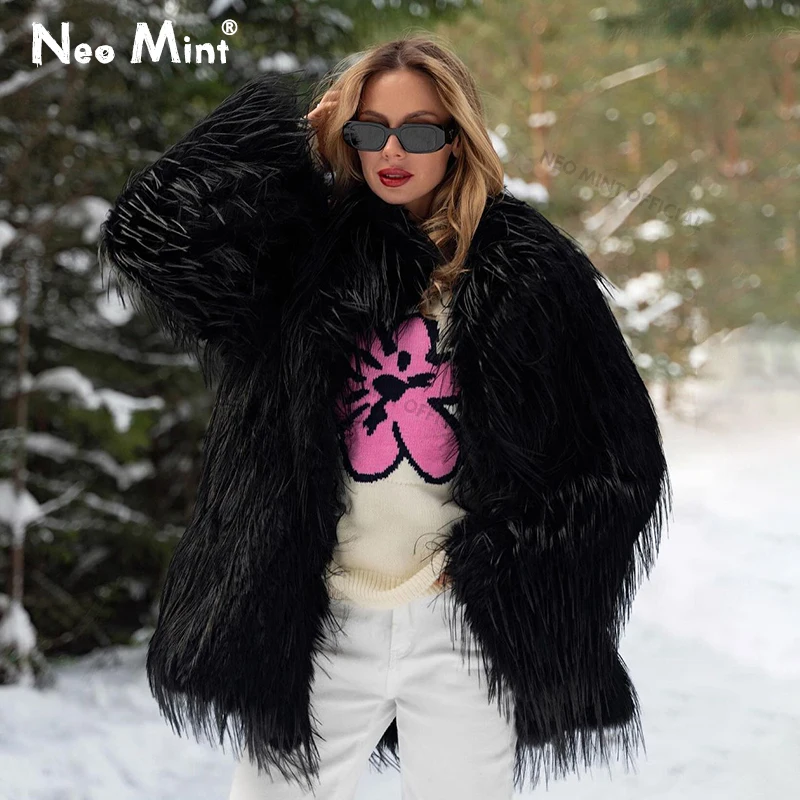 Streetwear Brand Jacket - Neo nane 2024 kış kürklü Faux