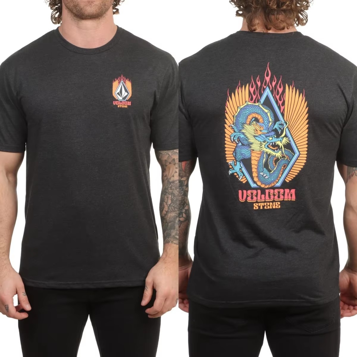 Streetwear Brand Stoned & Co - Draggin Stone Volcom Kaykay, Sörf, Açık