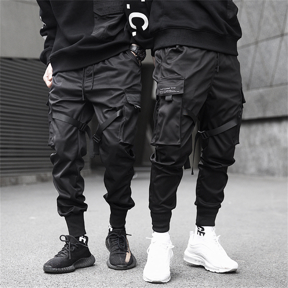 Streetwear Brand Jacket - Siyah Hip Hop kargo pantolon yaz