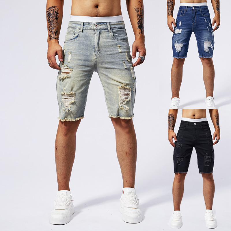 2025 yaz yeni erkek yırtık kot - Streetwear Brands incelemesi ve fiyatı