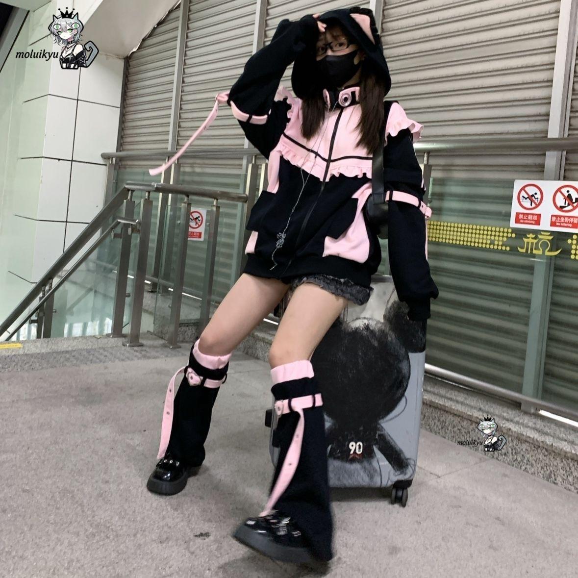 Y2K Kawaii Kedi Kulaklı Kapüşo - Streetwear Brand Y2K incelemesi ve fiyatı